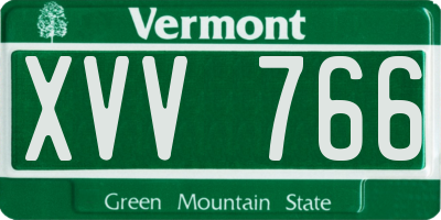 VT license plate XVV766