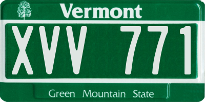 VT license plate XVV771