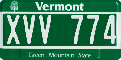 VT license plate XVV774