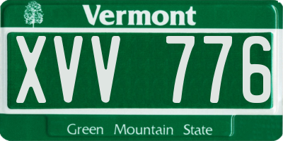 VT license plate XVV776