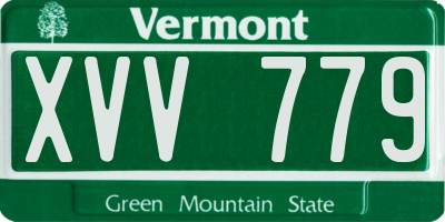 VT license plate XVV779