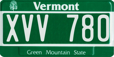 VT license plate XVV780