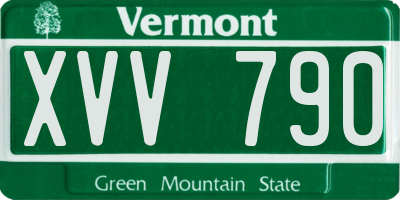 VT license plate XVV790