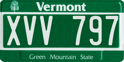 VT license plate XVV797