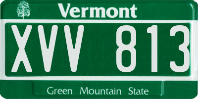 VT license plate XVV813