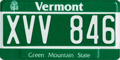 VT license plate XVV846
