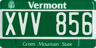 VT license plate XVV856