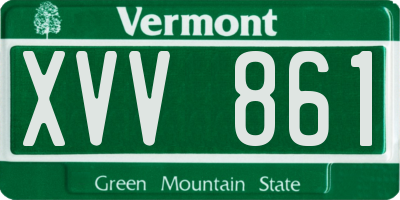 VT license plate XVV861