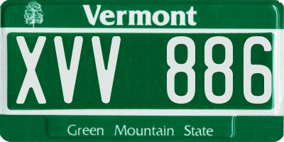 VT license plate XVV886