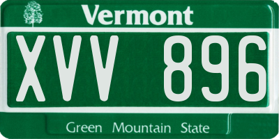VT license plate XVV896