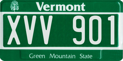 VT license plate XVV901