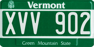 VT license plate XVV902