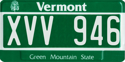 VT license plate XVV946