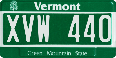 VT license plate XVW440
