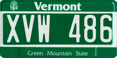 VT license plate XVW486