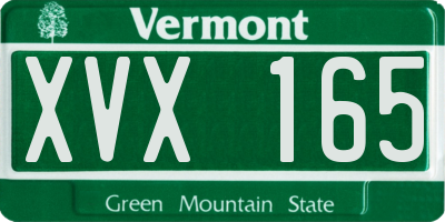 VT license plate XVX165