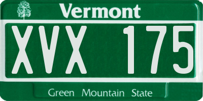 VT license plate XVX175