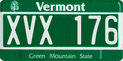 VT license plate XVX176