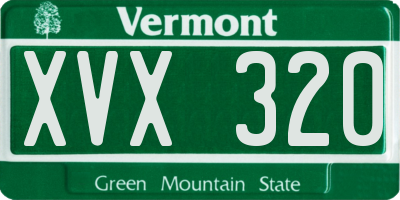 VT license plate XVX320