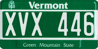 VT license plate XVX446