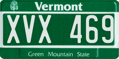 VT license plate XVX469