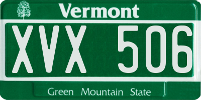 VT license plate XVX506