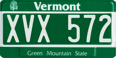 VT license plate XVX572