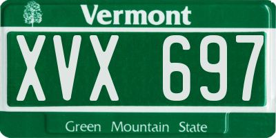 VT license plate XVX697