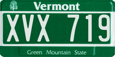 VT license plate XVX719