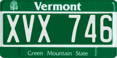 VT license plate XVX746
