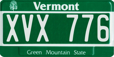 VT license plate XVX776