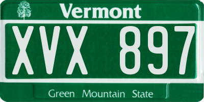 VT license plate XVX897