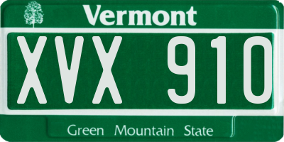 VT license plate XVX910