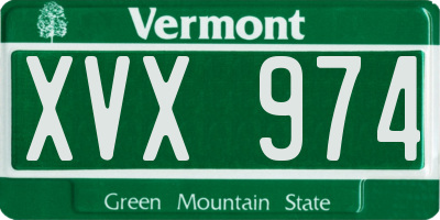 VT license plate XVX974