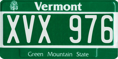 VT license plate XVX976