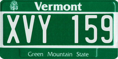 VT license plate XVY159