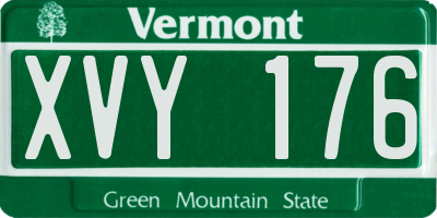 VT license plate XVY176