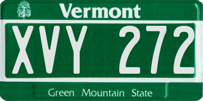 VT license plate XVY272