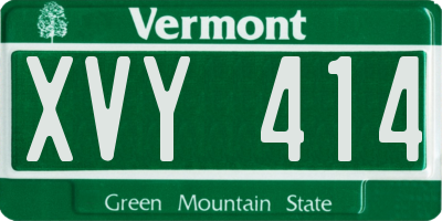 VT license plate XVY414