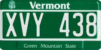 VT license plate XVY438