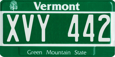 VT license plate XVY442