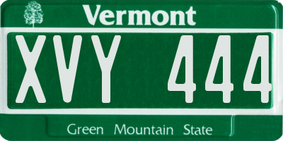 VT license plate XVY444