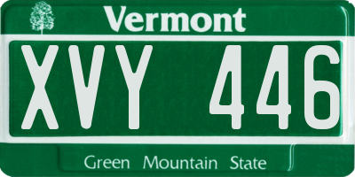 VT license plate XVY446