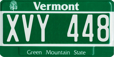 VT license plate XVY448