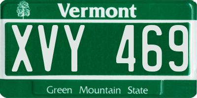 VT license plate XVY469