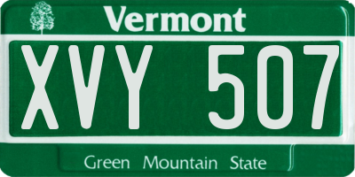 VT license plate XVY507