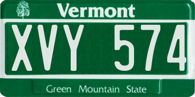 VT license plate XVY574
