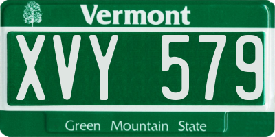 VT license plate XVY579