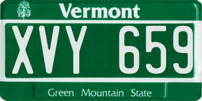 VT license plate XVY659