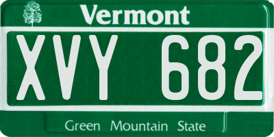 VT license plate XVY682
